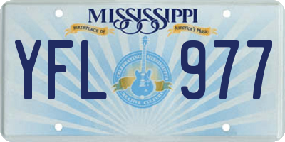MS license plate YFL977