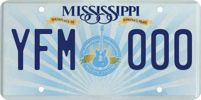 MS license plate YFM000