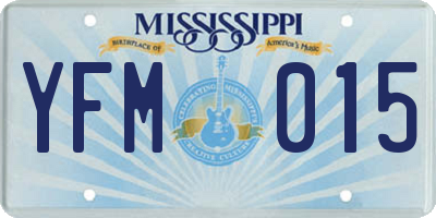 MS license plate YFM015