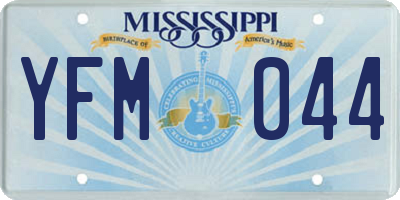 MS license plate YFM044