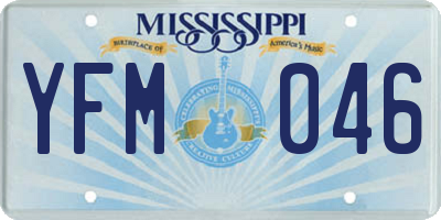 MS license plate YFM046