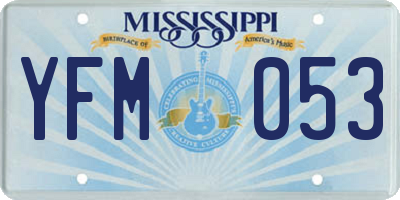 MS license plate YFM053