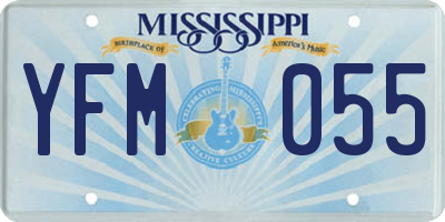MS license plate YFM055