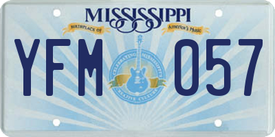 MS license plate YFM057