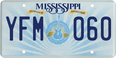 MS license plate YFM060