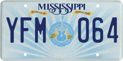 MS license plate YFM064