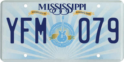 MS license plate YFM079