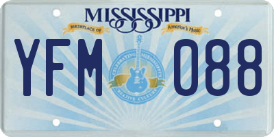 MS license plate YFM088