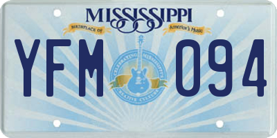 MS license plate YFM094