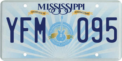 MS license plate YFM095