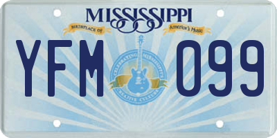 MS license plate YFM099