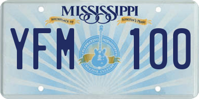 MS license plate YFM100