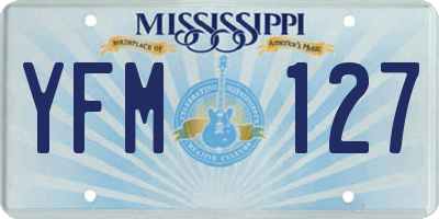 MS license plate YFM127
