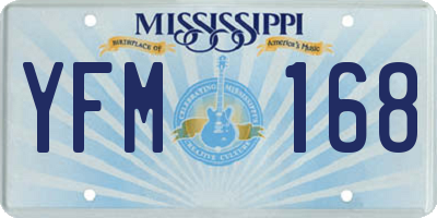 MS license plate YFM168