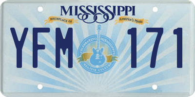 MS license plate YFM171