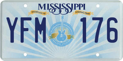 MS license plate YFM176