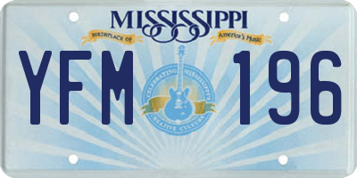 MS license plate YFM196