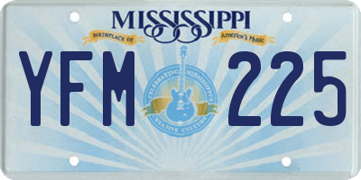 MS license plate YFM225