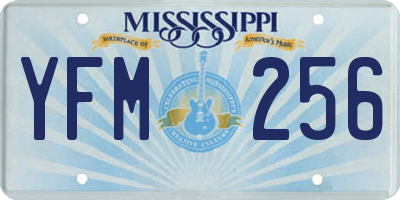 MS license plate YFM256