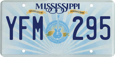 MS license plate YFM295