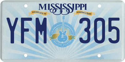 MS license plate YFM305