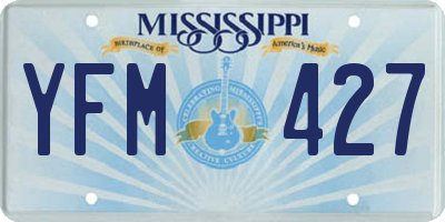 MS license plate YFM427