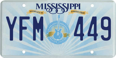 MS license plate YFM449