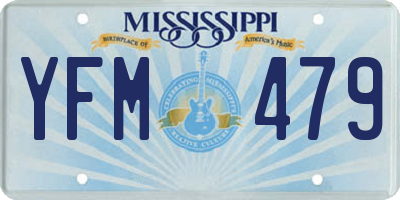MS license plate YFM479