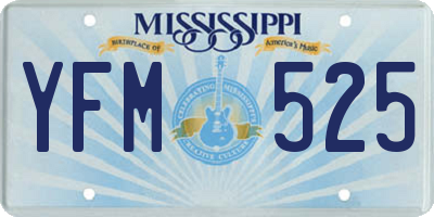 MS license plate YFM525