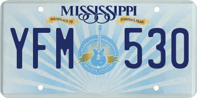 MS license plate YFM530