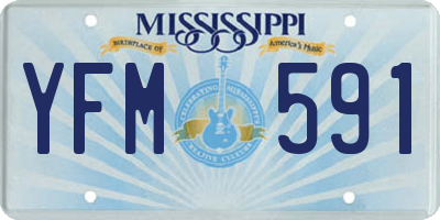 MS license plate YFM591