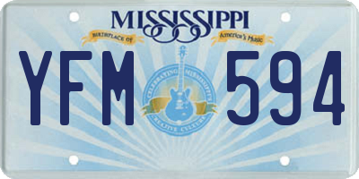 MS license plate YFM594