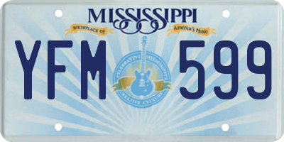 MS license plate YFM599