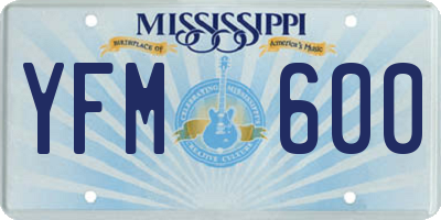 MS license plate YFM600