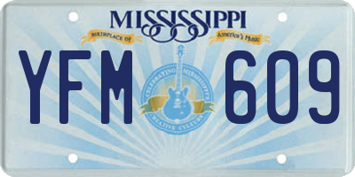MS license plate YFM609