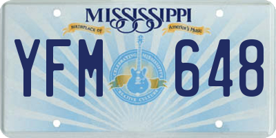 MS license plate YFM648