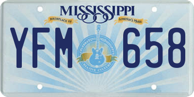 MS license plate YFM658