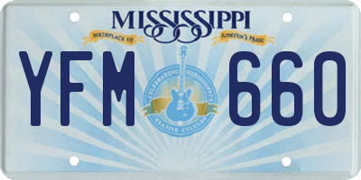 MS license plate YFM660