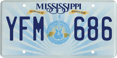 MS license plate YFM686