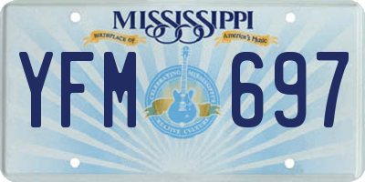 MS license plate YFM697