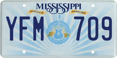 MS license plate YFM709