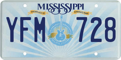 MS license plate YFM728