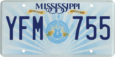 MS license plate YFM755