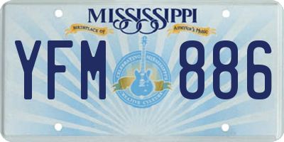 MS license plate YFM886