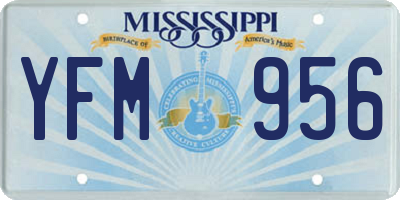 MS license plate YFM956