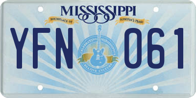 MS license plate YFN061