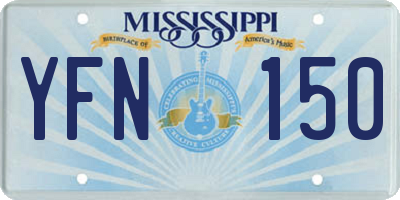 MS license plate YFN150