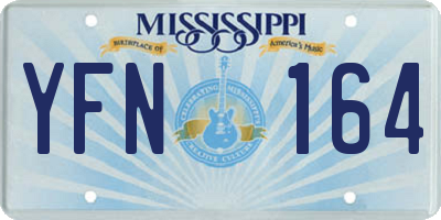 MS license plate YFN164