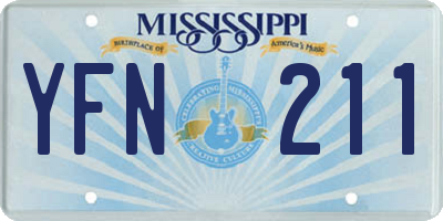 MS license plate YFN211