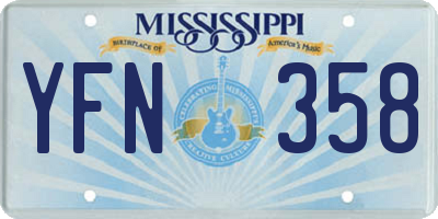 MS license plate YFN358